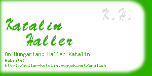 katalin haller business card